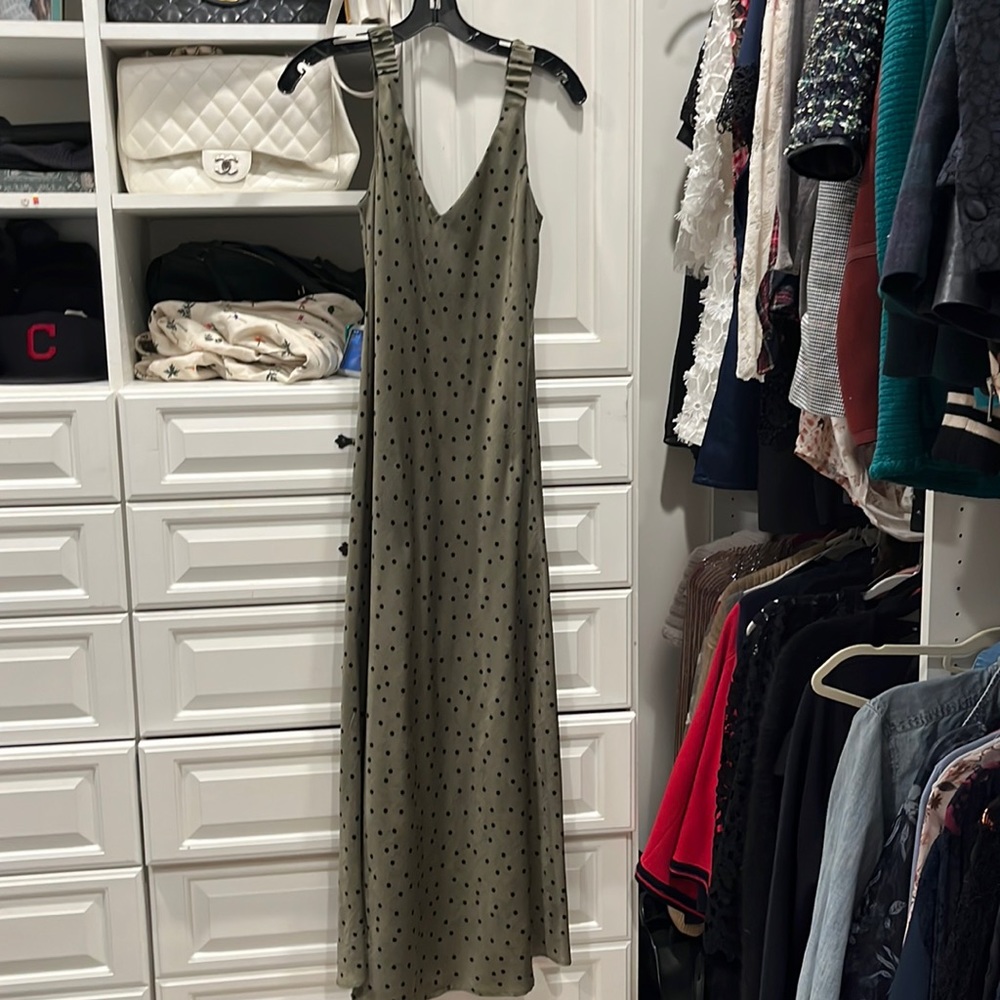 ZARA GREEN POLKA DOT DRESS